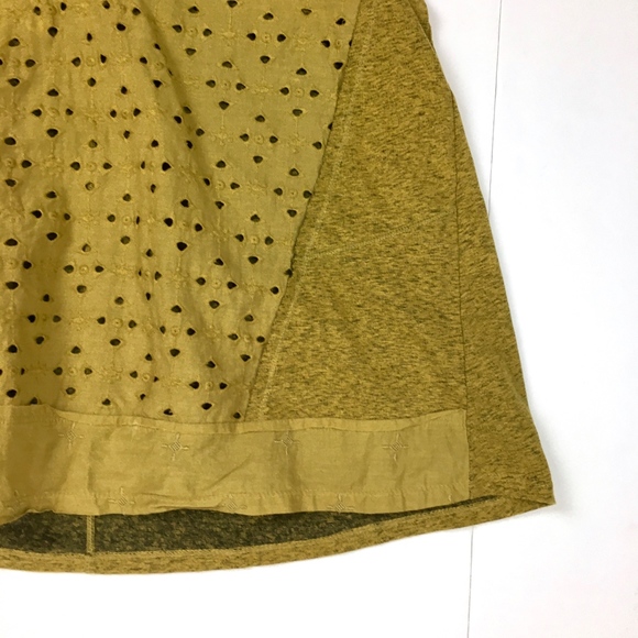 Anthro Akemi + Kin Boho Mustard Cadiz Top sz M - Picture 4 of 8